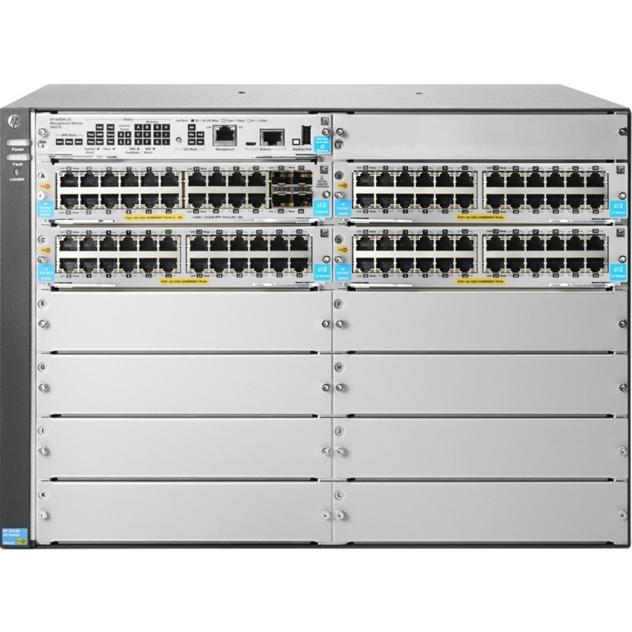 HPE 5412R 92GT PoE+/4SFP+ (No PSU) v3 zl2 Switch HPE 5412R 92GT PoE+/4SFP+ (No PSU) v3 zl2 Switch - Image 1