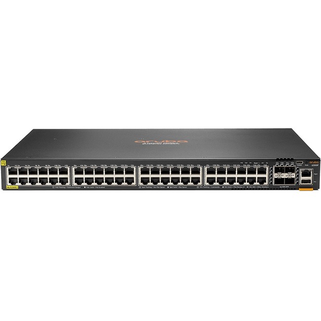 HPE 6300F 48-port 1GbE Class 4 PoE and 4-port SFP56 Switch HPE 6300F 48-port 1GbE Class 4 PoE and 4-port SFP56 Switch - Image 1