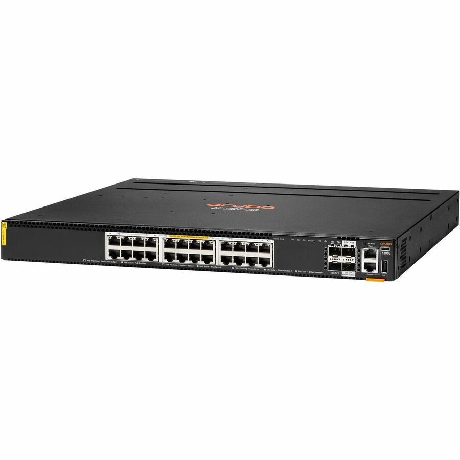 Aruba 6300L 24p Smart Rate 1G/2.5G/5G/10G CL6 2p SFP56 50G 2p SFP28 25G L2 Switch Aruba 6300L 24p Smart Rate 1G/2.5G/5G/10G CL6 2p SFP56 50G 2p SFP28 25G L2 Switch - Image 1