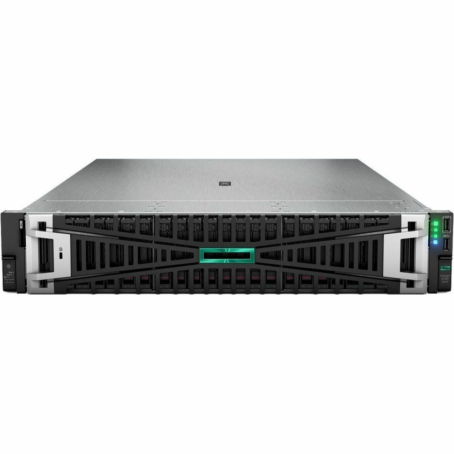 HPE SMART CHOICE ProLiant DL380 G11 2U Rack Server - 1 x Intel Xeon Silver 4510 2.4 GHz - 64 GB RAM - 16 TB HDD - (2 x 8TB) HDD Configuration - Serial ATA/600, 12Gb/s SAS Controller HPE SMART CHOICE ProLiant DL380 G11 2U Rack Server - 1 x Intel Xeon Silver 4510 2.4 GHz - 64 GB RAM - 16 TB HDD - (2 x 8TB) HDD Configuration - Serial ATA/600, 12Gb/s SAS Controller - Image 1