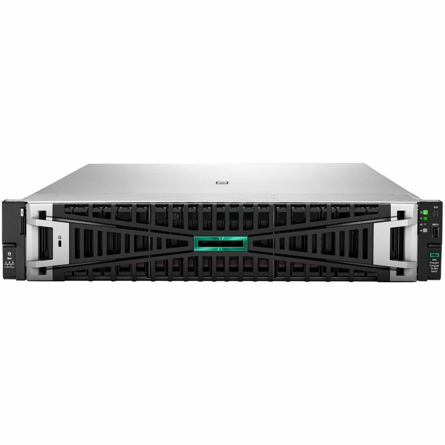 HPE ProLiant DL380 Gen12 2U Rack Server - 1 x Intel Xeon 6505P 2.20 GHz - 64 GB RAM - 960 GB SSD - (2 x 480GB) SSD Configuration - Serial ATA/600, 12Gb/s SAS, NVMe Controller HPE ProLiant DL380 Gen12 2U Rack Server - 1 x Intel Xeon 6505P 2.20 GHz - 64 GB RAM - 960 GB SSD - (2 x 480GB) SSD Configuration - Serial ATA/600, 12Gb/s SAS, NVMe Controller - Image 1