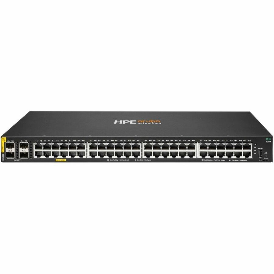 Aruba CX 6000 48p 10M/100M/1G Class4 PoE 4p SFP 1G 370W Switch Aruba CX 6000 48p 10M/100M/1G Class4 PoE 4p SFP 1G 370W Switch - Image 1