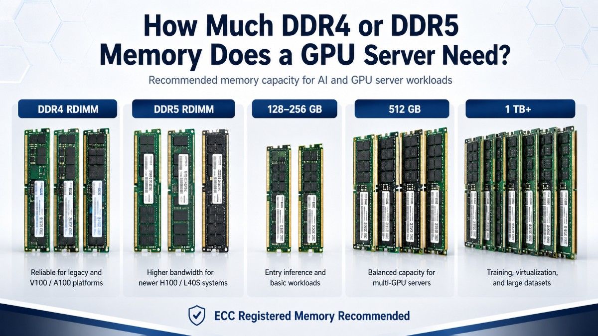 GPU server memory guide infographic